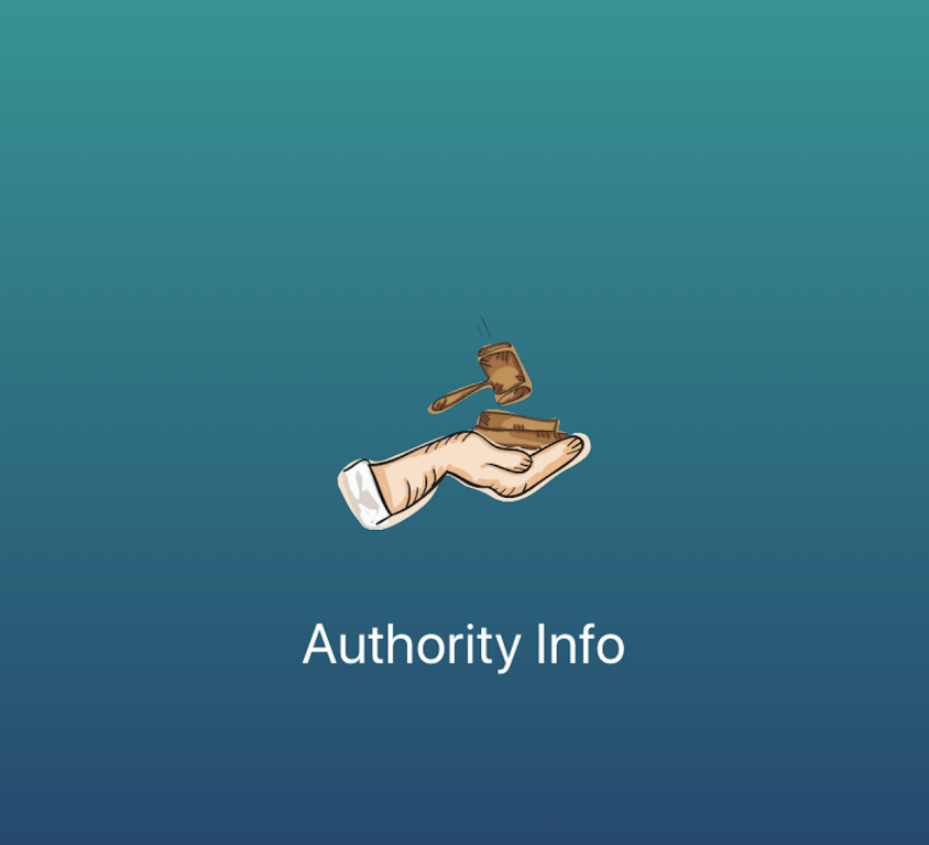 Authority Info Application
